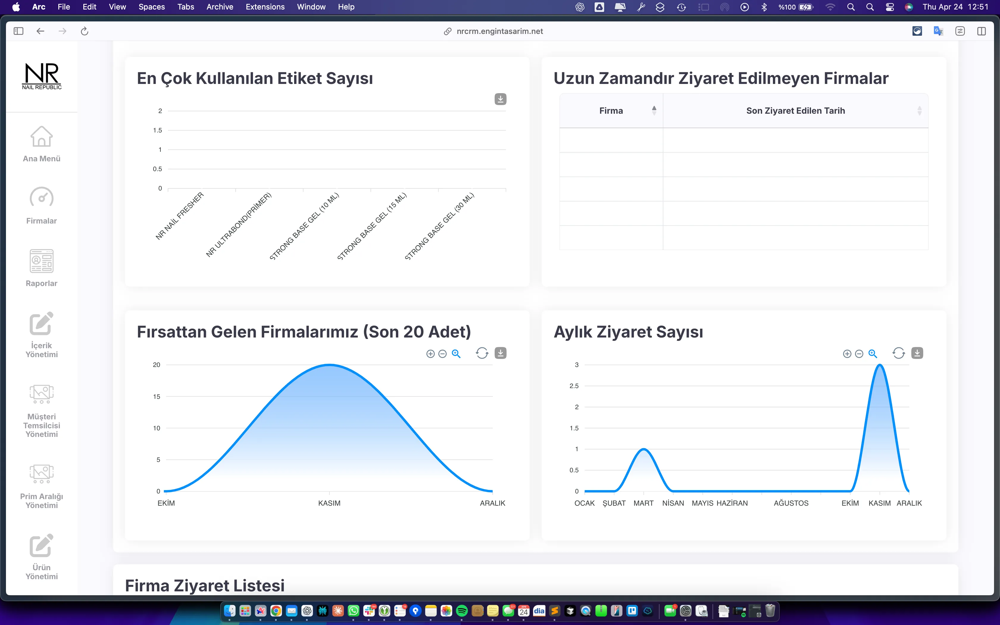 CRM Analitik Dashboard