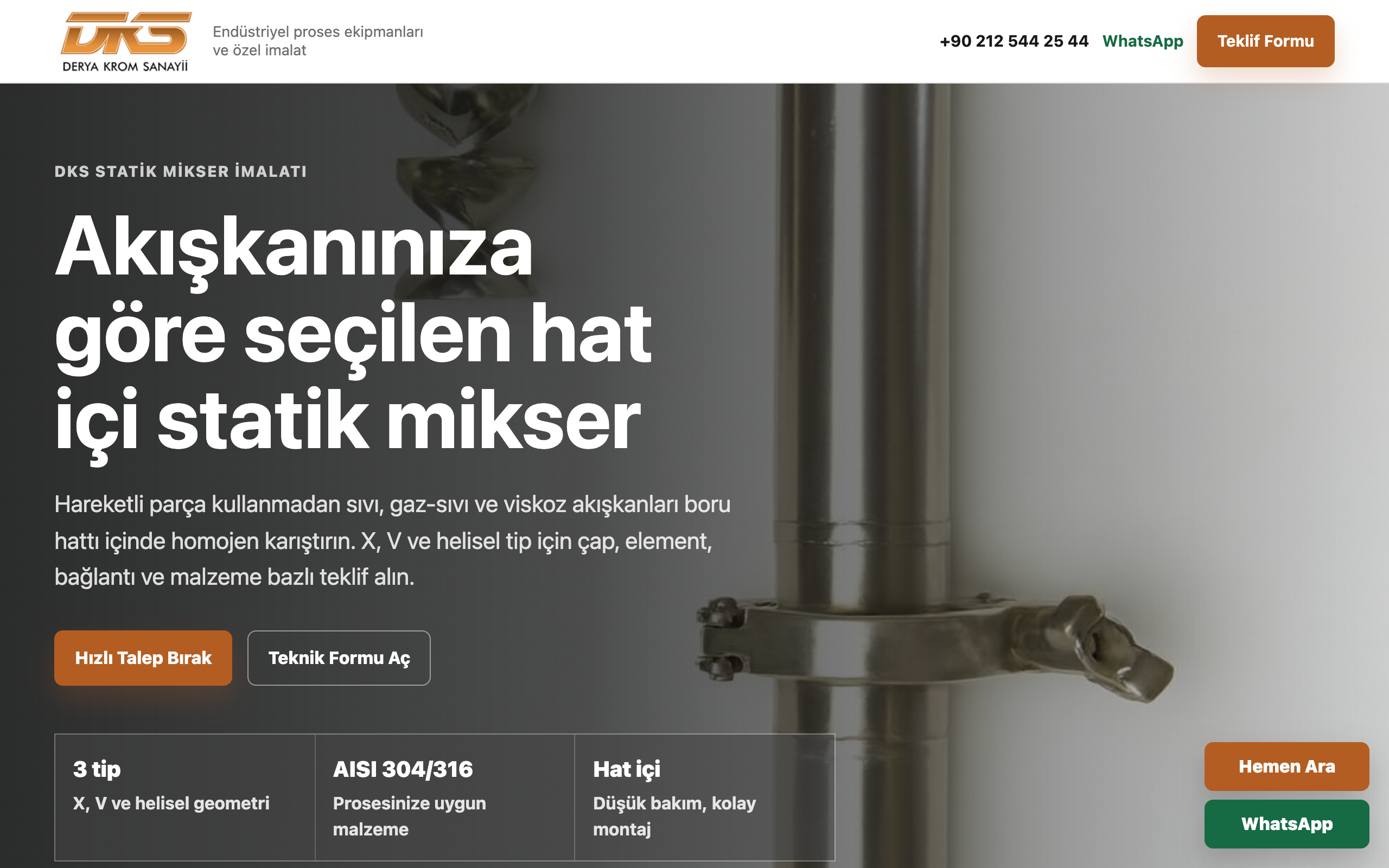 Landing Page ekran görünümü